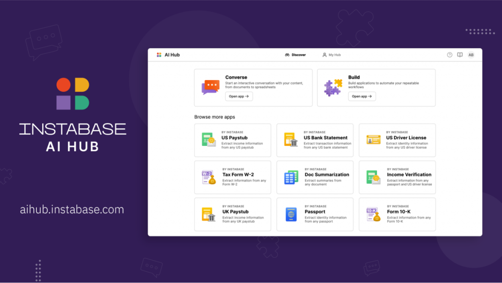 Instabase Launches AI Hub, a Platform for Content Understanding Using Generative AI